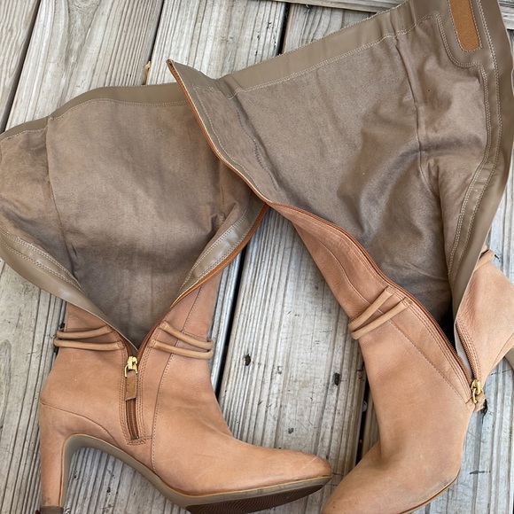 ECCO Tall Camel Colored Boots Size 41 - Picture 7 of 12